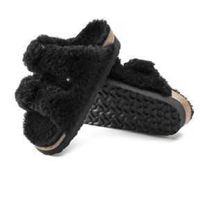 NEW Birkenstock Platform Sandal Teddy Black Shearling size EU 39 #223